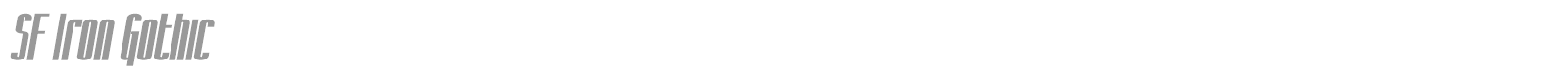 SF Iron Gothic font preview